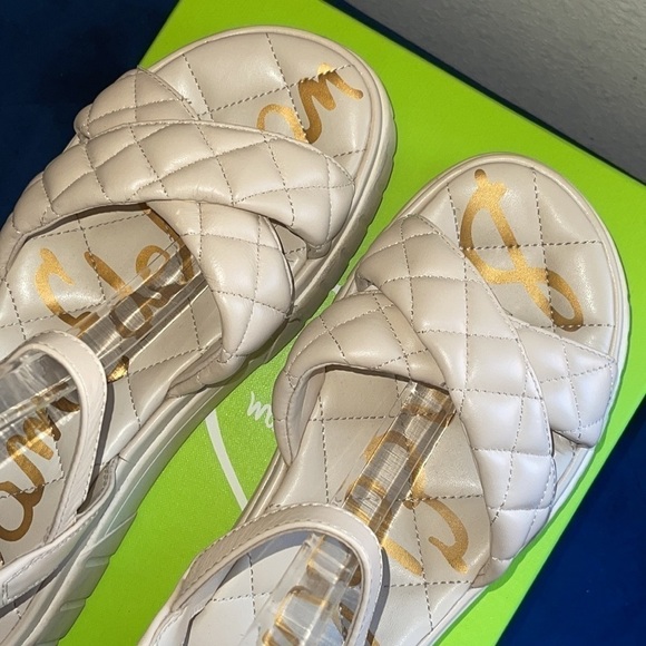 Sam Edelman Gravil Sand Leather Platform Sandals Sz. 8 - Picture 3 of 15